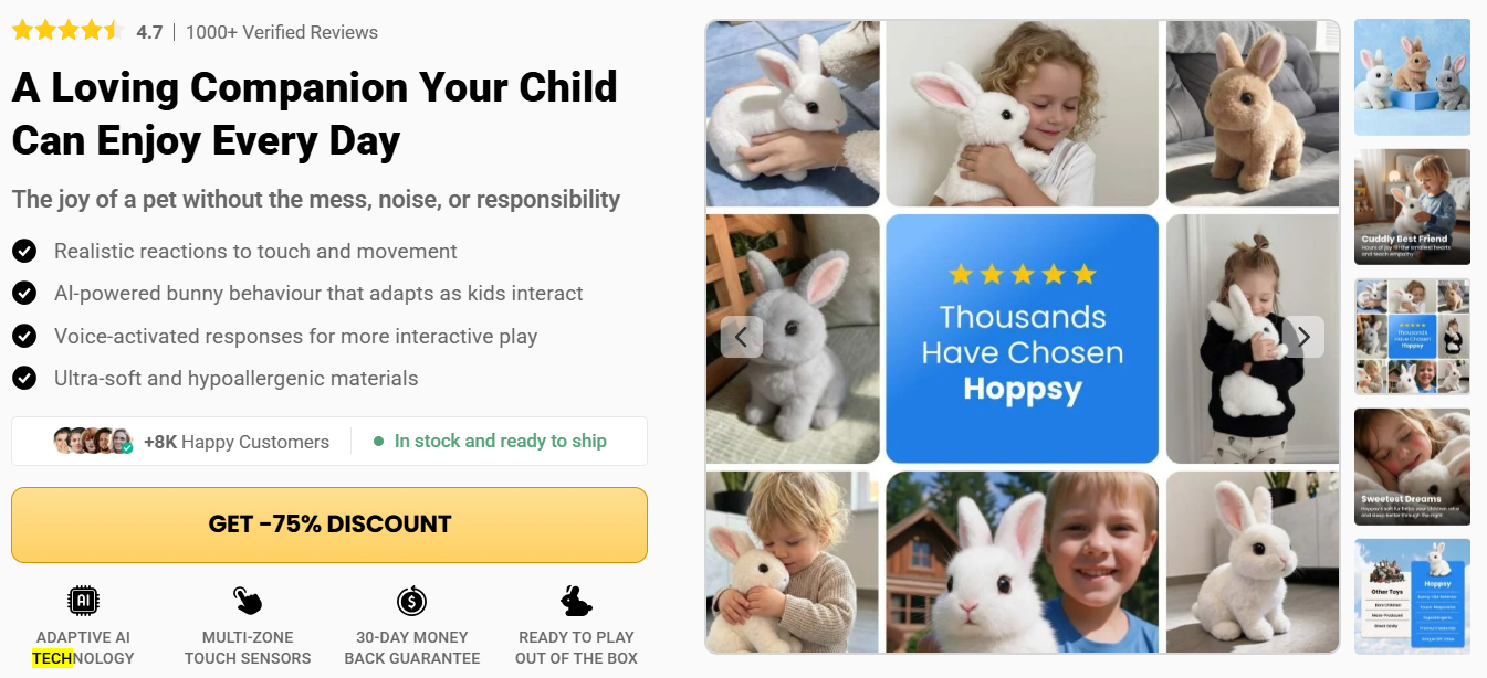 Hoppsy Robot Bunny
