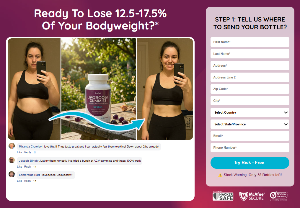 LipoBoost Gummies Reviews – Is TruFull Keto ACV Gummy Really Work?