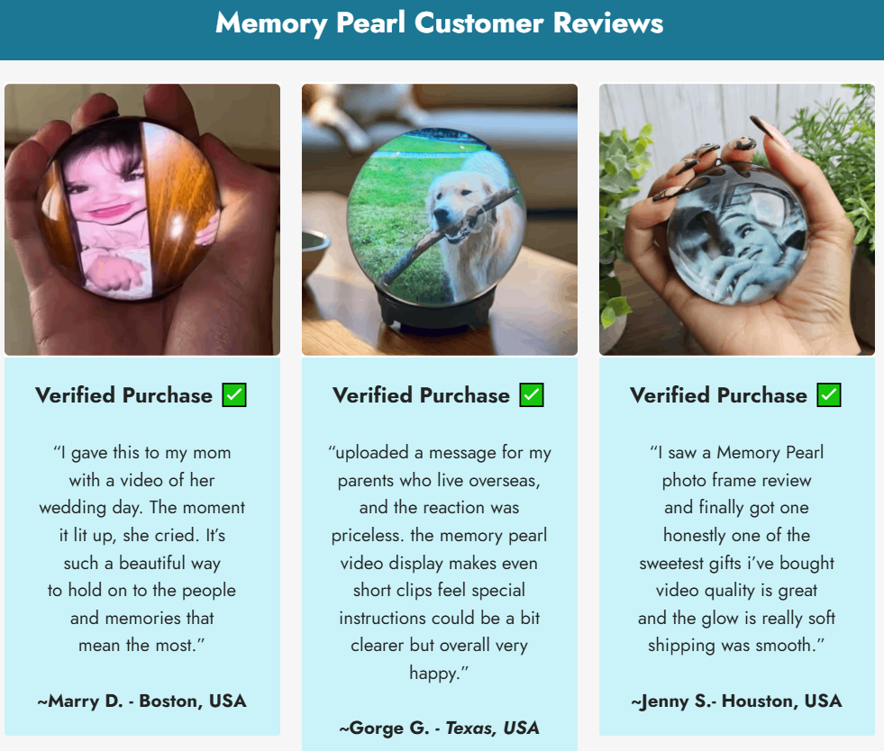 Memory Pearl Customer Reviews