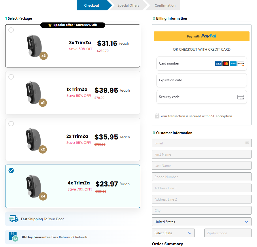 TrimZa Electric Nail Clipper Order