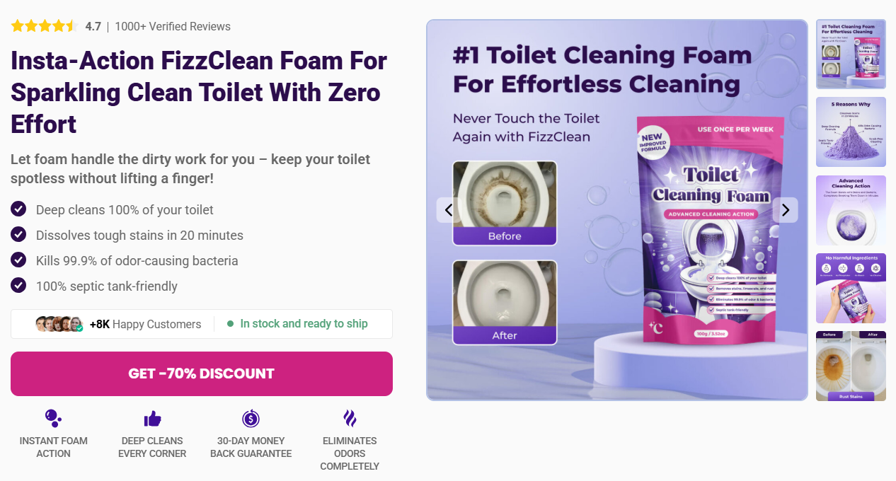 FizzClean Toilet Cleaning Foam Reviews (2026) – Is It Really Worth Trying?