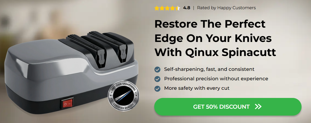 Qinux Spinacutt Reviews 2026 – Is This Electric Knife Sharpener Worth Trying?