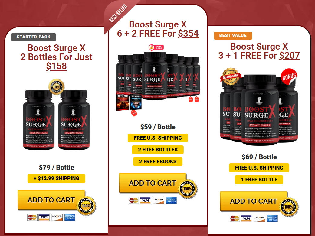 Boost Surge X Reviews – Advanced Male Enhancement Formula!
