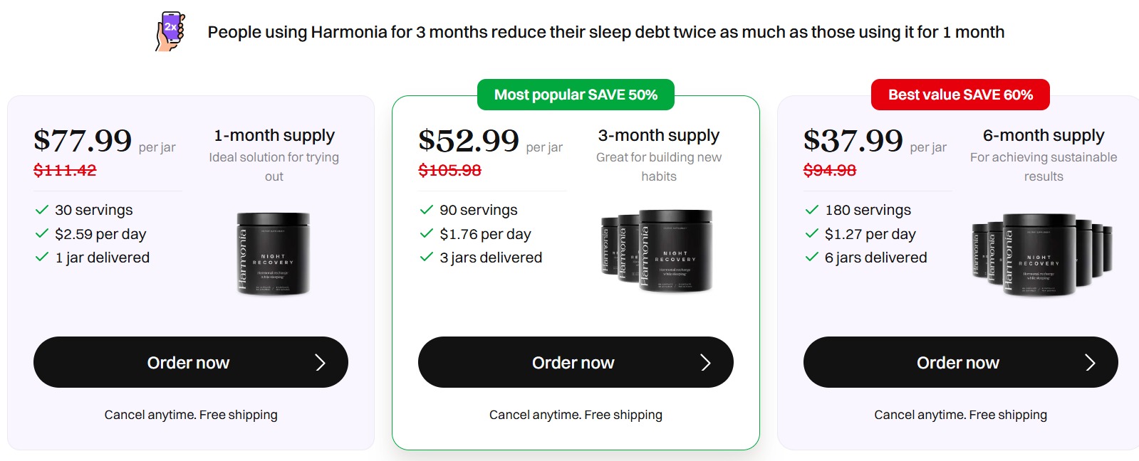 Harmonia Night Recovery Order
