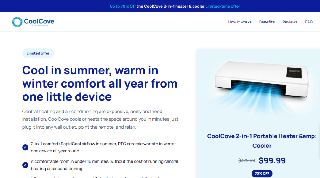 Cool Cove Portable AC Reviews 2026 – Is This Portable Air Conditioner Worth to Buying?